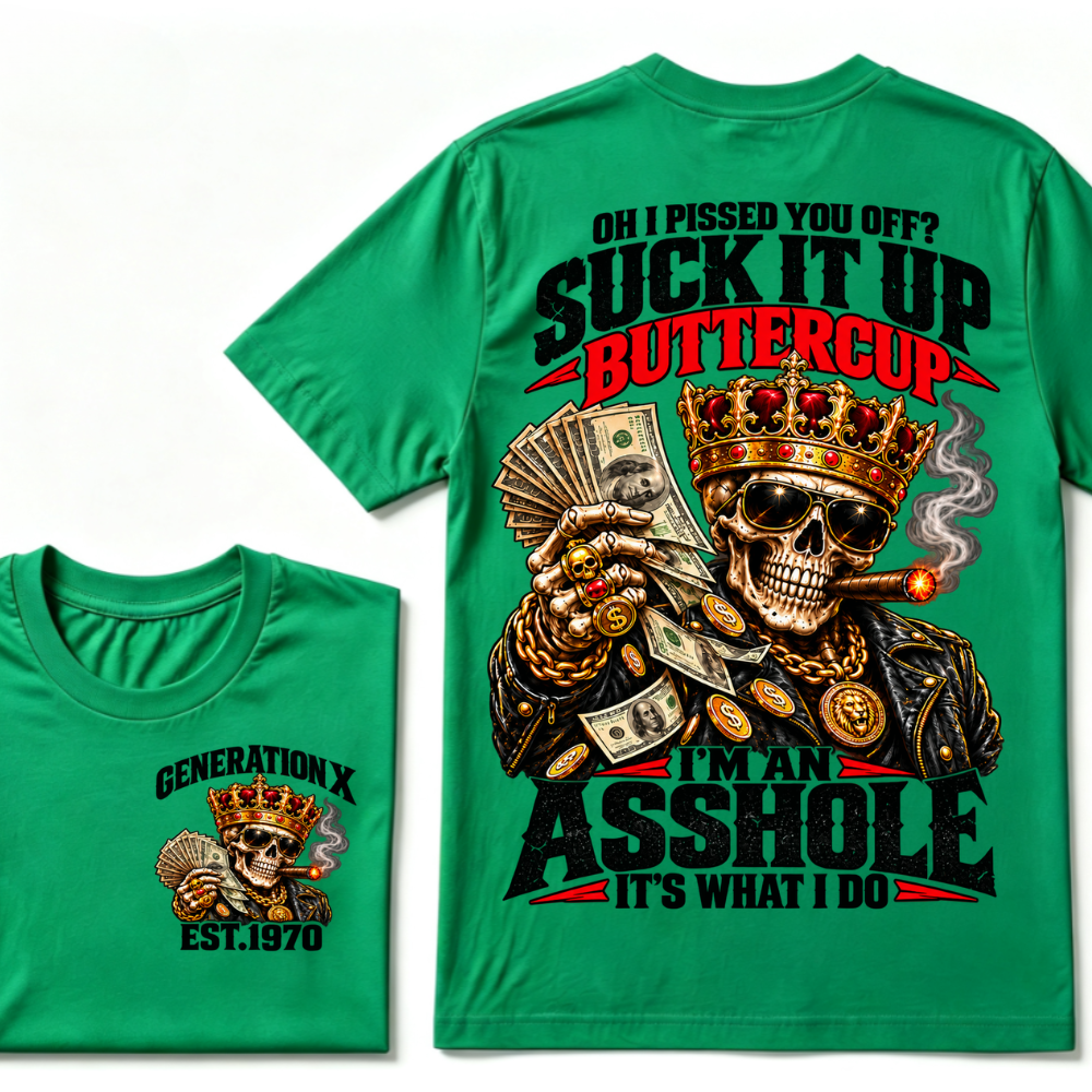 Oh I Pissed You Off? Suck It Up But I Got Caught I'm An Asshole It's What I Do Generation X Est.Year Tee