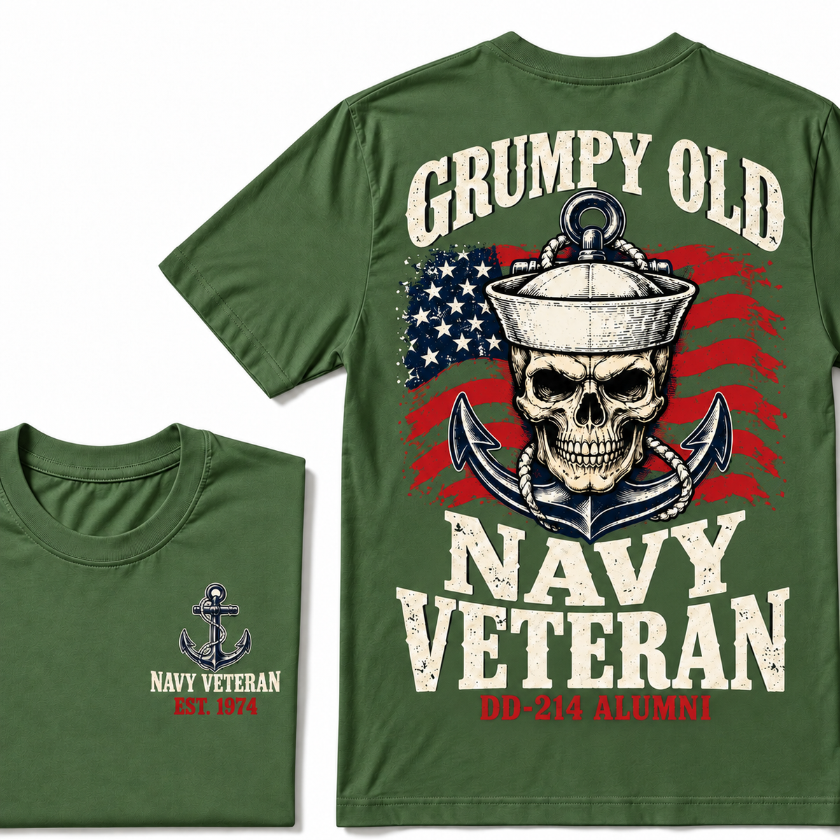 Grumpy Old Navy Veteran Dd-214 Alumni Custom Year T-shirt
