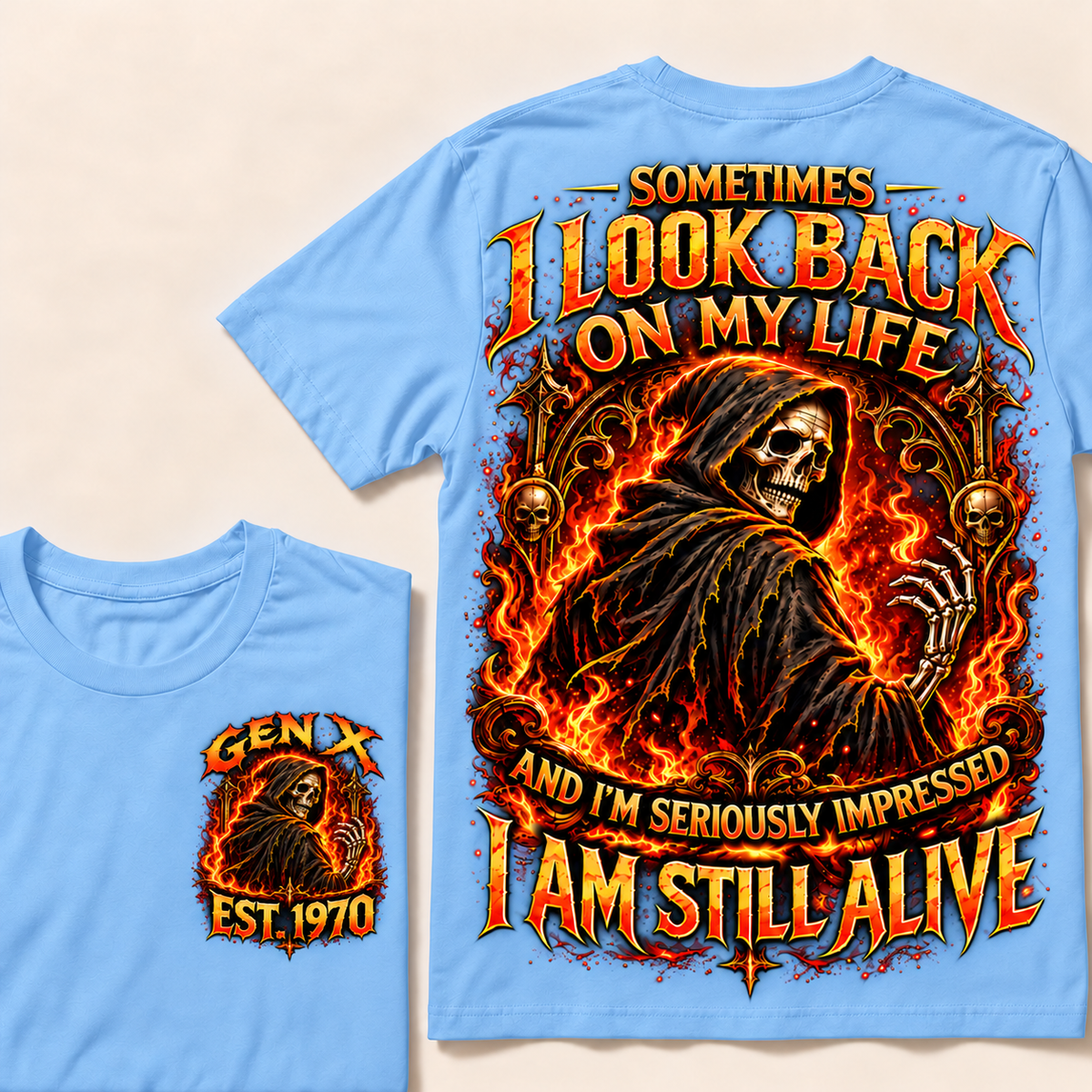Sometimes I Look Back On My Life Custom Year T-shirt
