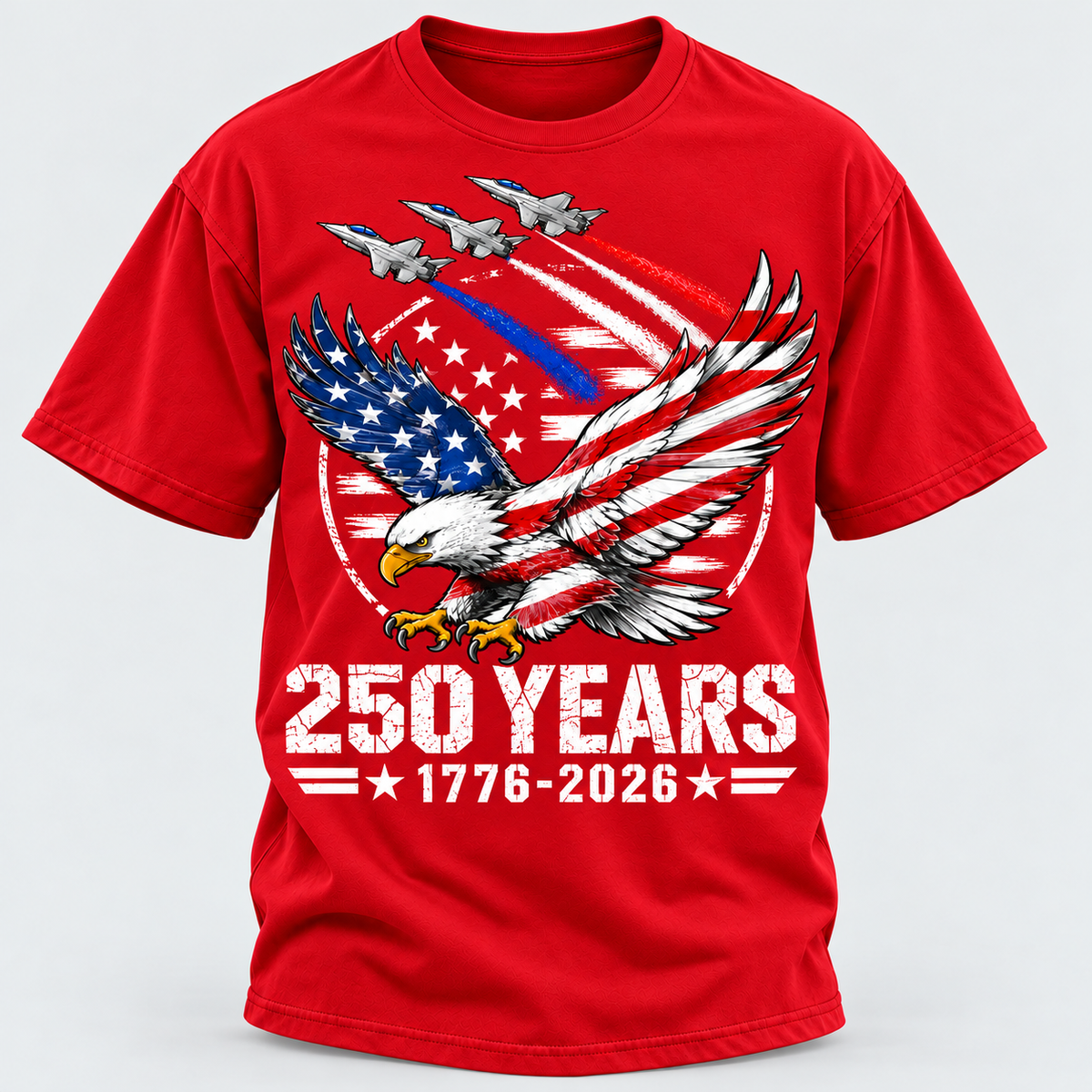250 Years 1776 2026 Patriotic Eagle T-shirts