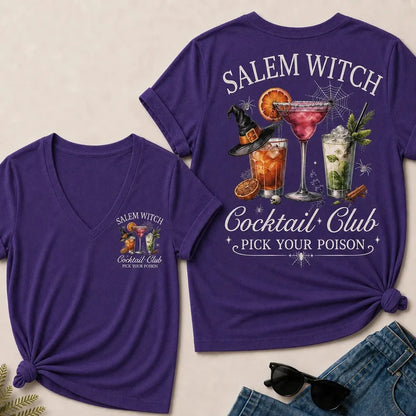 Salem Witch Cocktail Club – Pick Your Poison V-Neck Tee