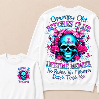 Grumpy Old Bitches Club Lifetime Member No Rules No Filters Don't Test Me Custom Year Crewneck