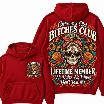 Custom Your Year Grumpy Old Bitches Club Lifetime Member Don't Try Me Hoodies