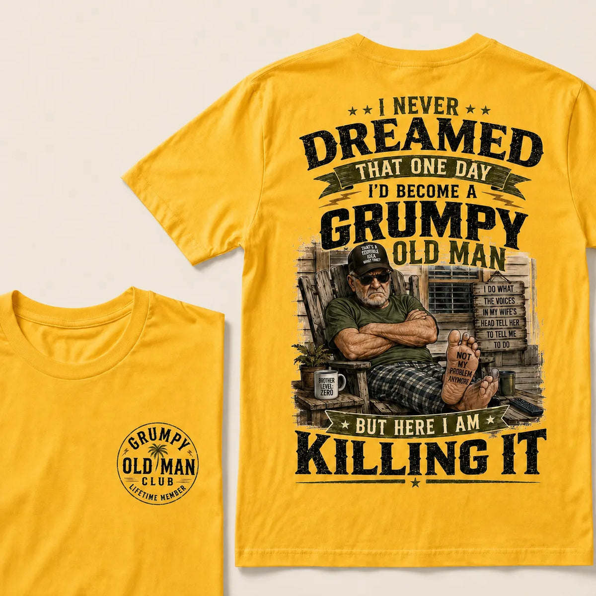 Grumpy Old Man Club T-Shirt – Funny Senior Humor Graphic Tee, Retirement Gift Shirt For Dad Husband Grandpa