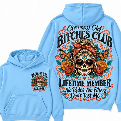 Custom Your Year Grumpy Old Bitches Club Lifetime Member Don't Try Me Hoodies