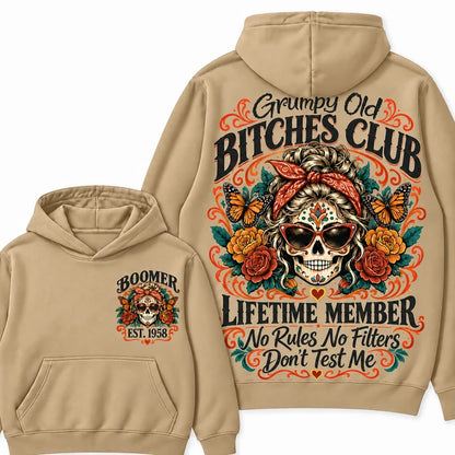 Custom Your Year Grumpy Old Bitches Club Lifetime Member Don't Try Me Hoodies