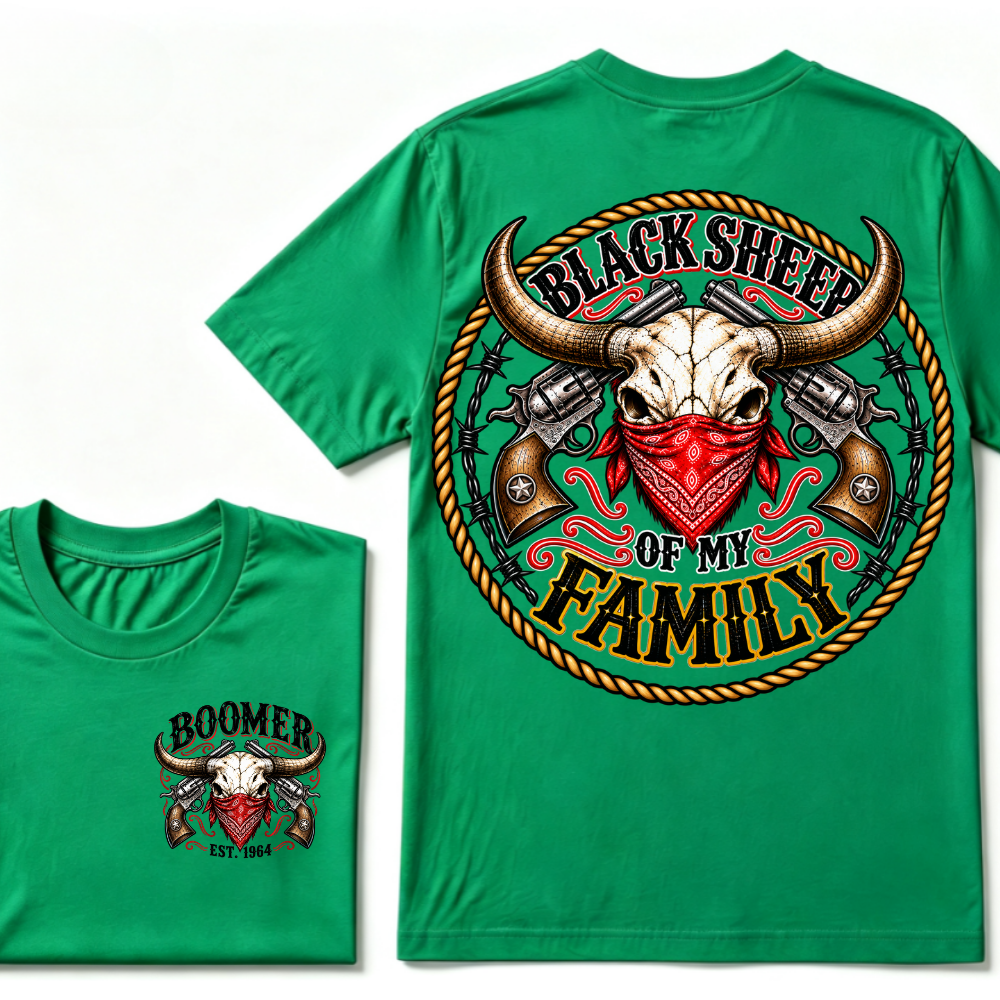 Black Sheep Of My Family Boomer Est. Year Tee