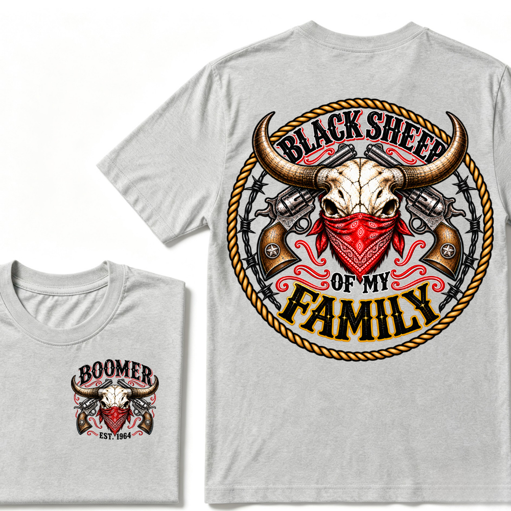 Black Sheep Of My Family Boomer Est. Year Tee