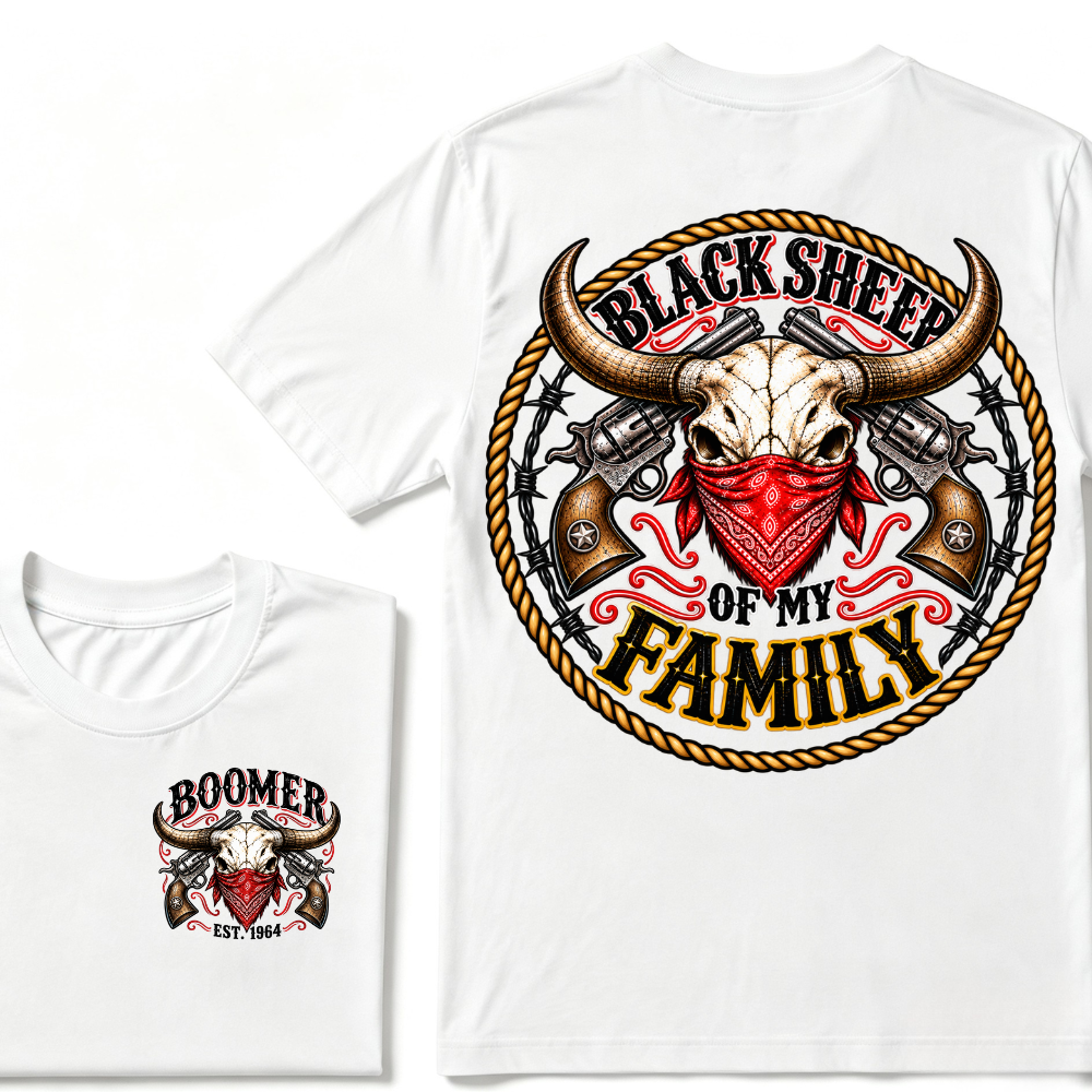 Black Sheep Of My Family Boomer Est. Year Tee
