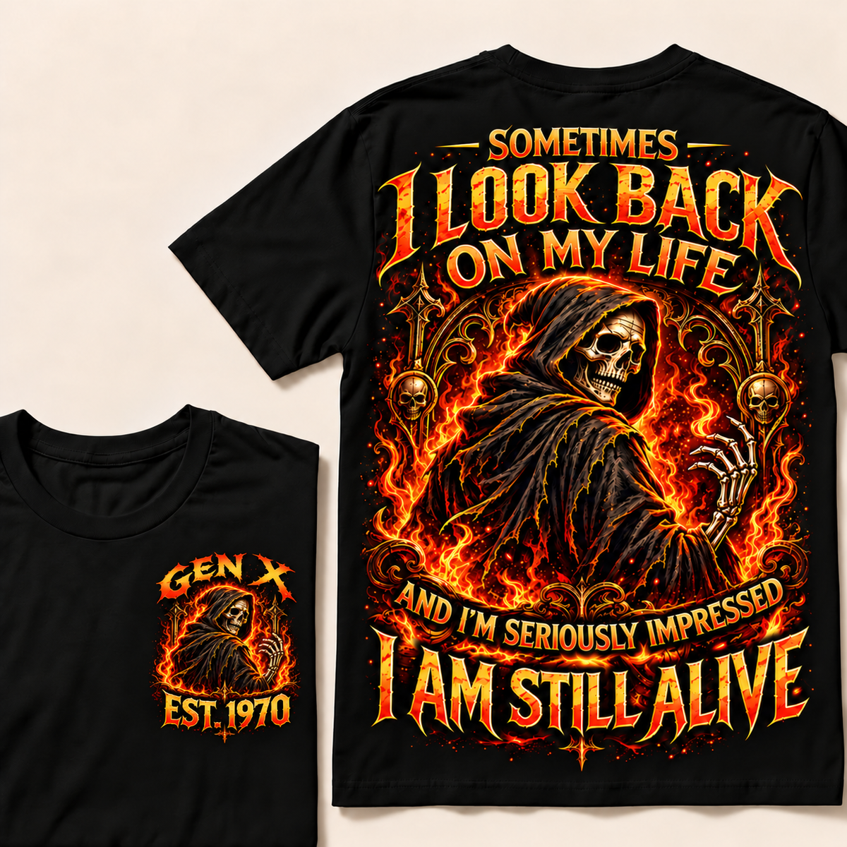 Sometimes I Look Back On My Life Custom Year T-shirt