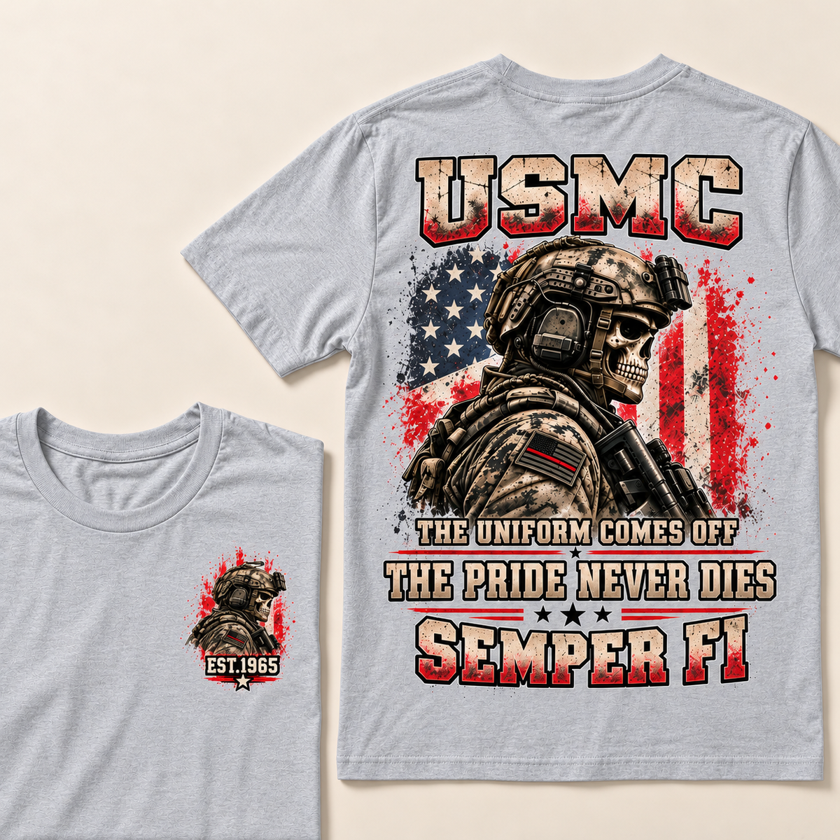 Usmc The Uniform Comes Off The Pride Never Dies Semper Fi Custom Year T-shirt