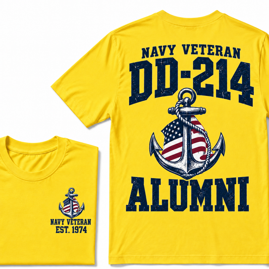 Navy Veteran Dd-214 Alumni Navy Veteran Est. Custom Year T-shirt