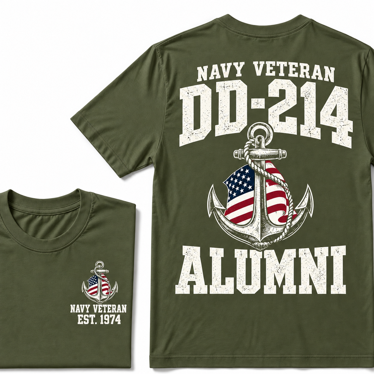 Navy Veteran Dd-214 Alumni Navy Veteran Est. Custom Year T-shirt