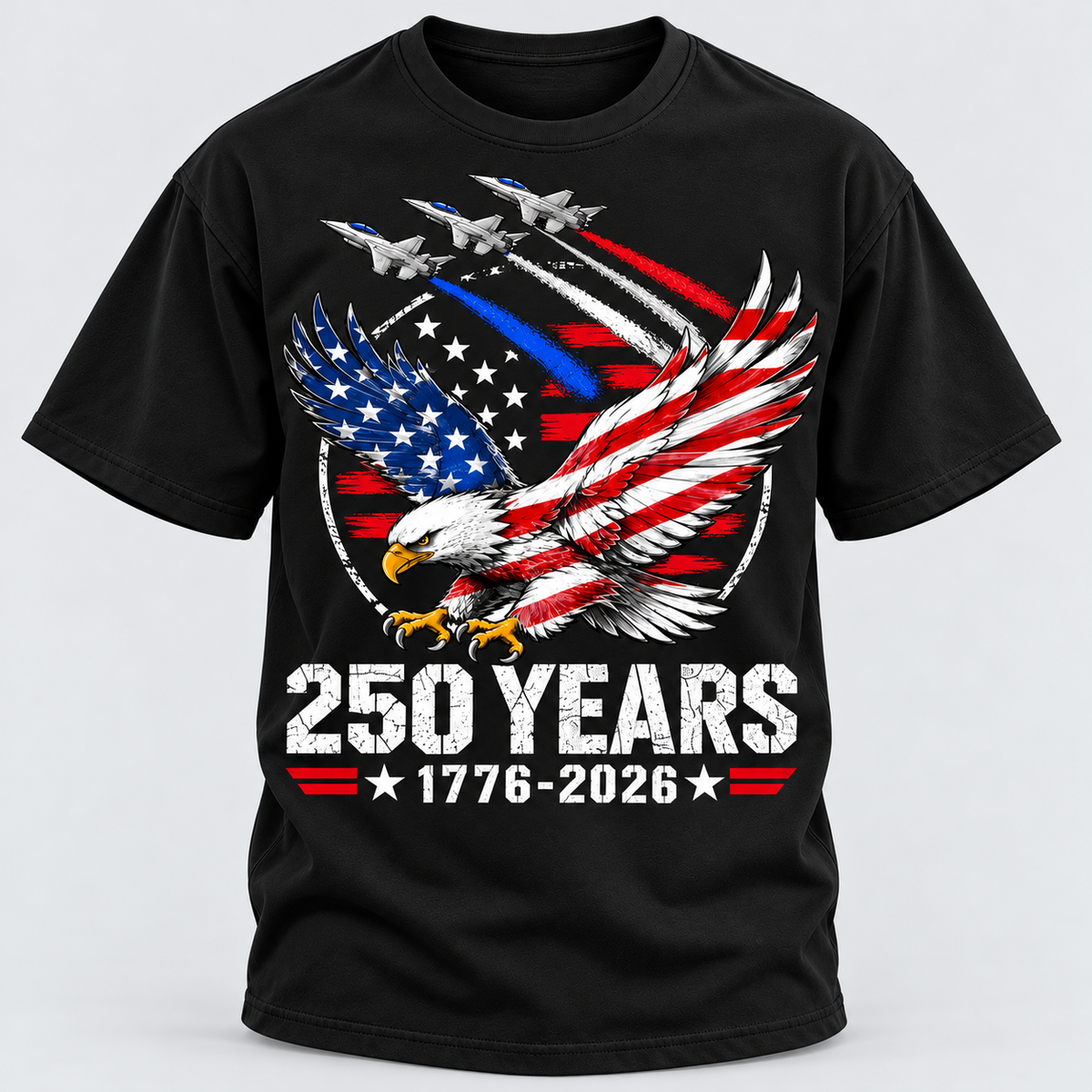 250 Years 1776 2026 Patriotic Eagle T-shirts