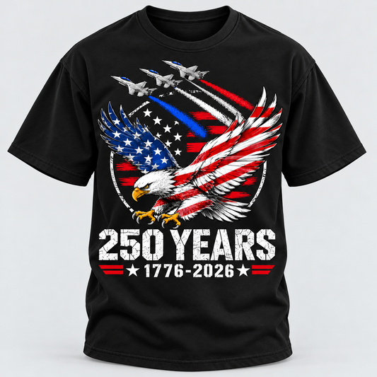 250 Years 1776 2026 Patriotic Eagle T-shirts