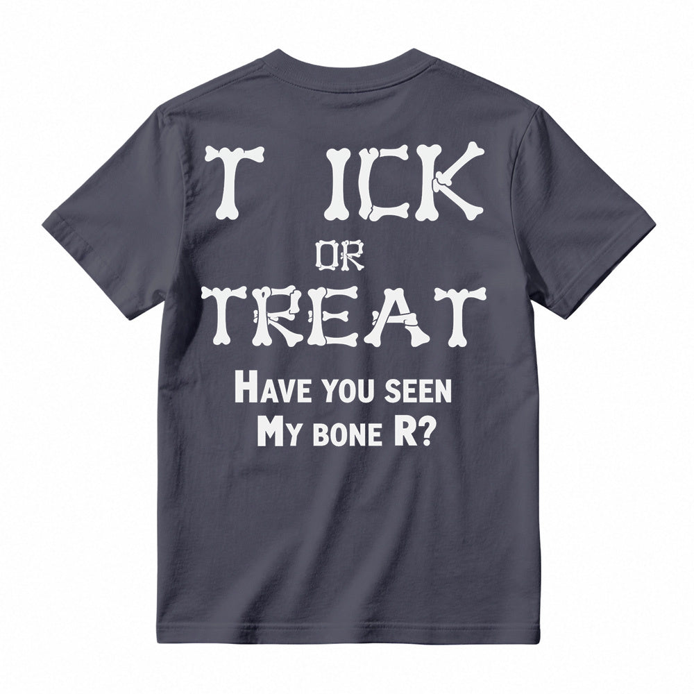 Bone Letter Graphic T-Shirt, Casual Funny Quote Short Sleeve Tee