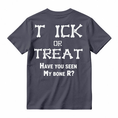 Bone Letter Graphic T-Shirt, Casual Funny Quote Short Sleeve Tee