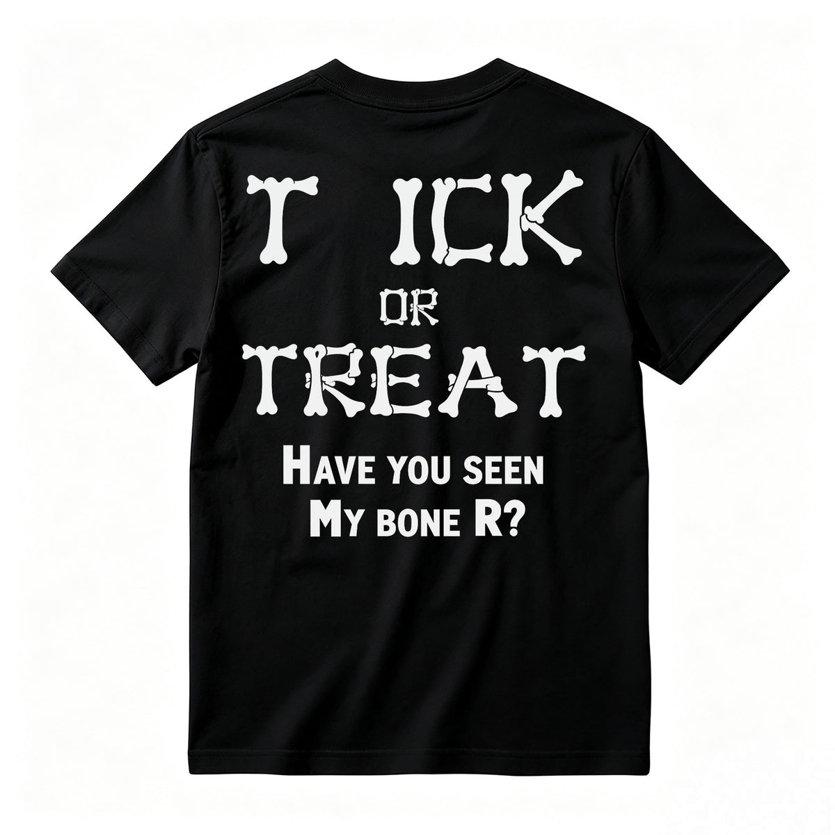 Bone Letter Graphic T-Shirt, Casual Funny Quote Short Sleeve Tee