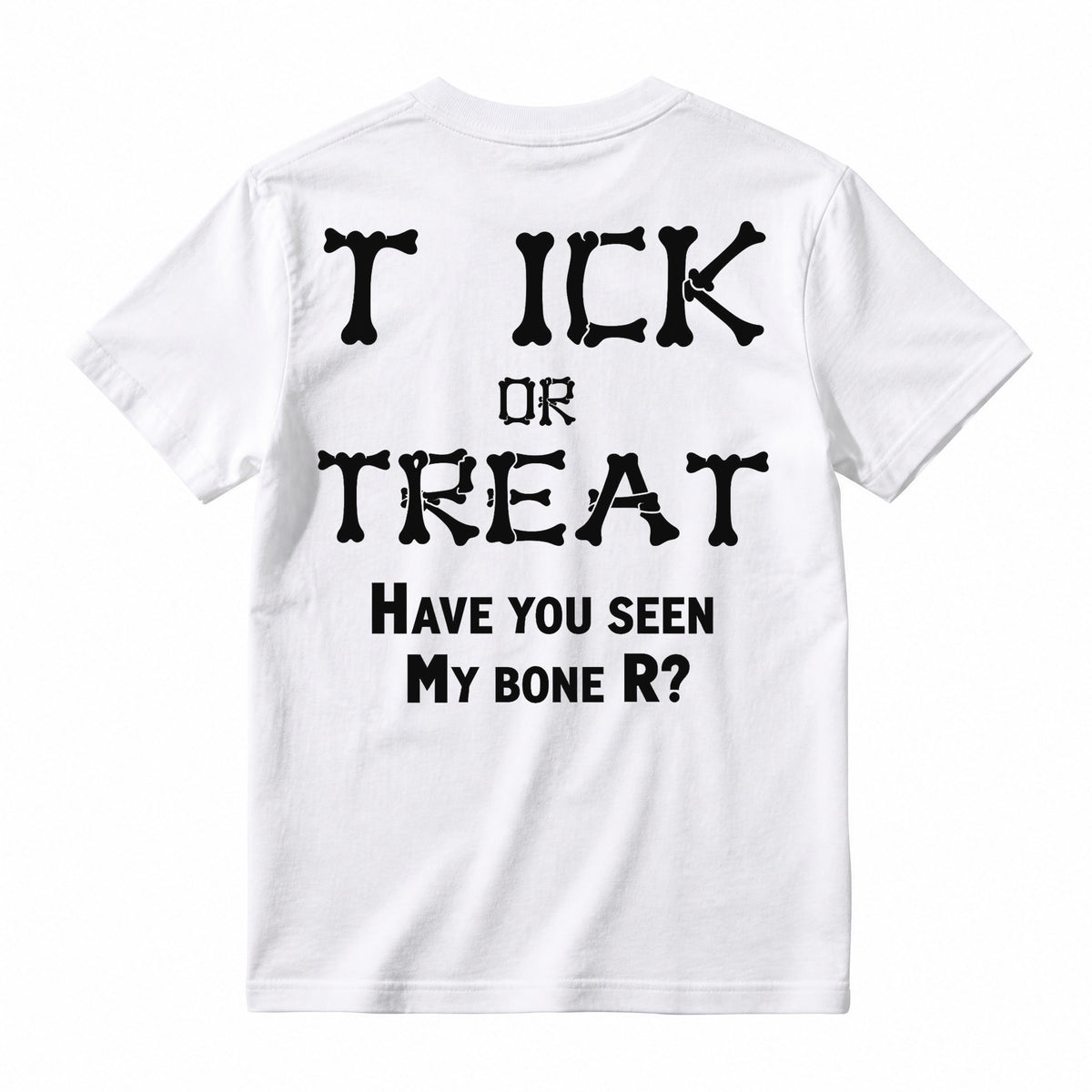 Bone Letter Graphic T-Shirt, Casual Funny Quote Short Sleeve Tee