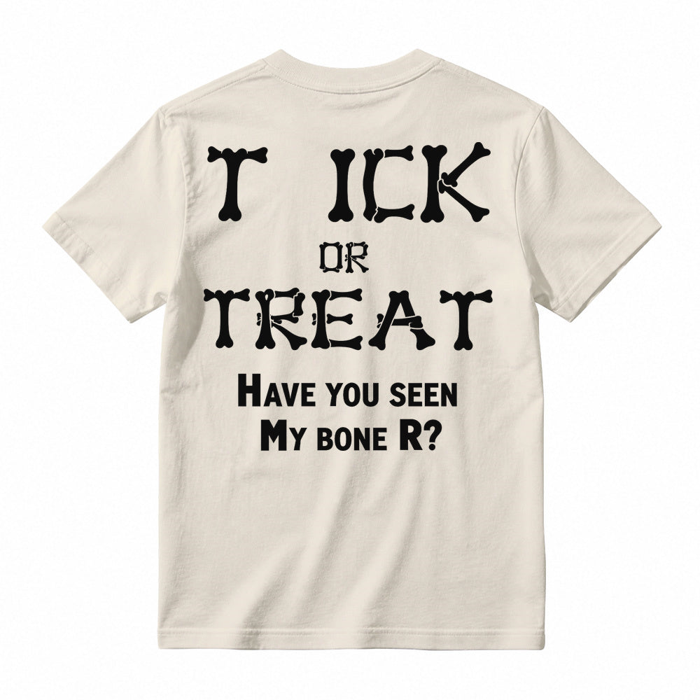 Bone Letter Graphic T-Shirt, Casual Funny Quote Short Sleeve Tee