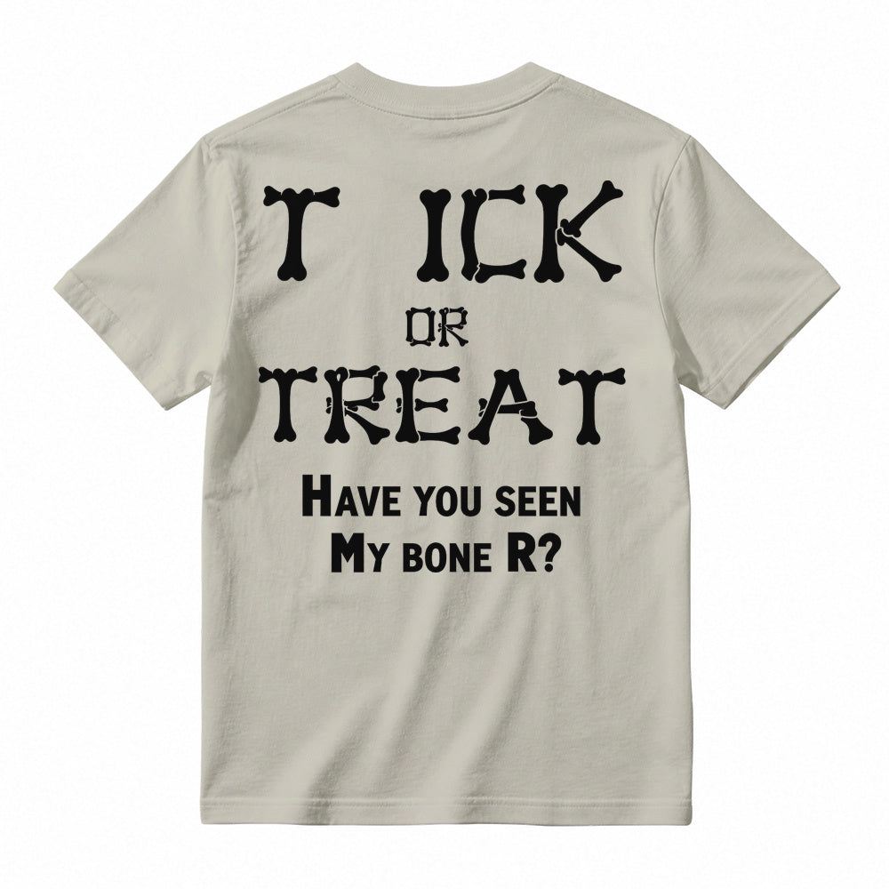 Bone Letter Graphic T-Shirt, Casual Funny Quote Short Sleeve Tee