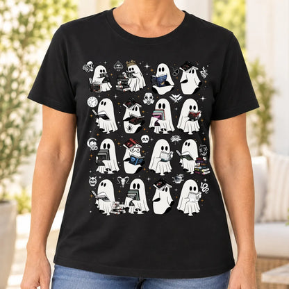 Ghosts Reading Dark Romance Series Books T-Shirt