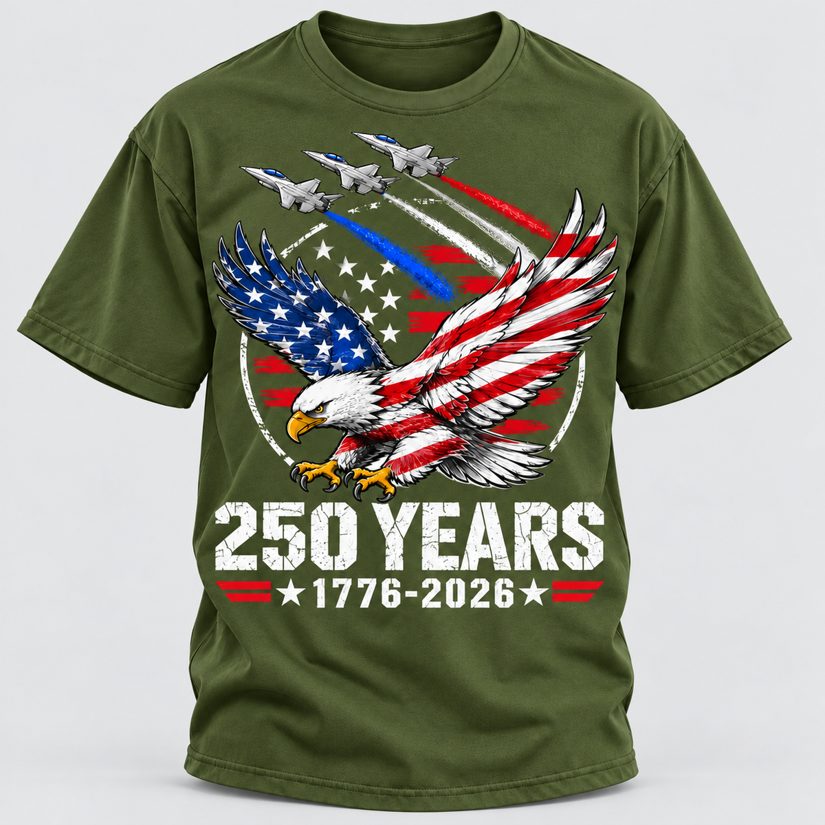 250 Years 1776 2026 Patriotic Eagle T-shirts