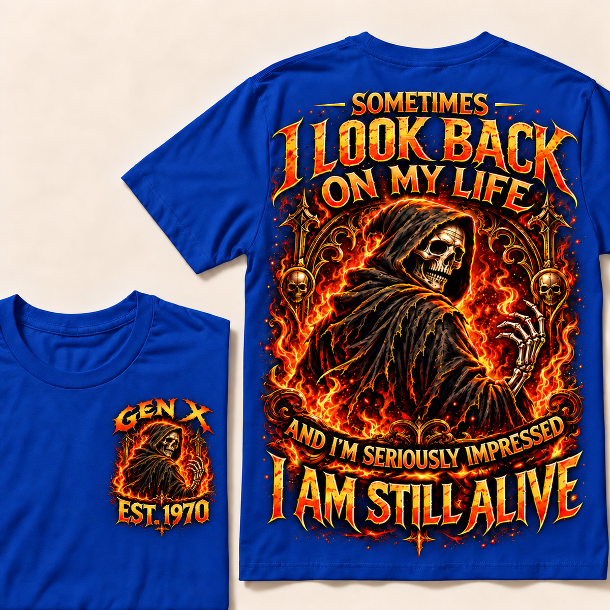 Sometimes I Look Back On My Life Custom Year T-shirt