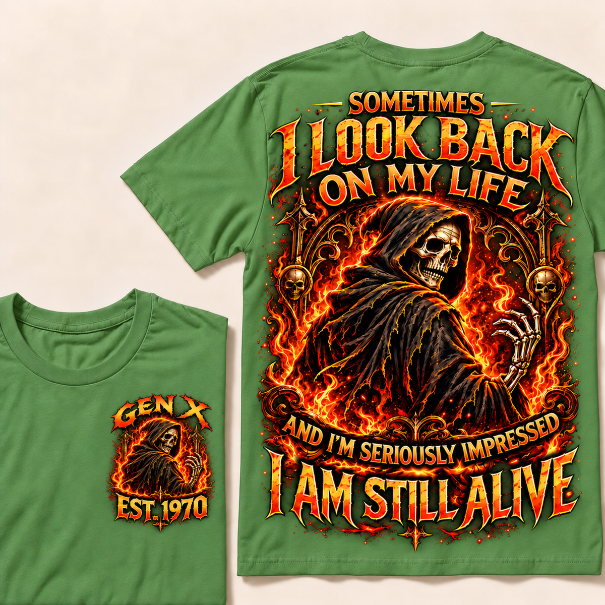 Sometimes I Look Back On My Life Custom Year T-shirt
