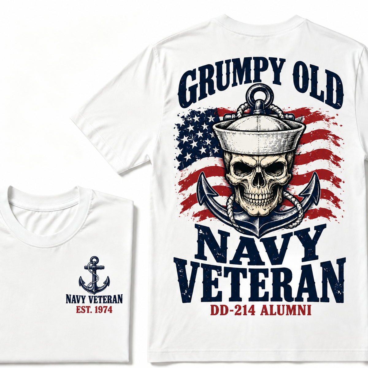 Grumpy Old Navy Veteran Dd-214 Alumni Custom Year T-shirt