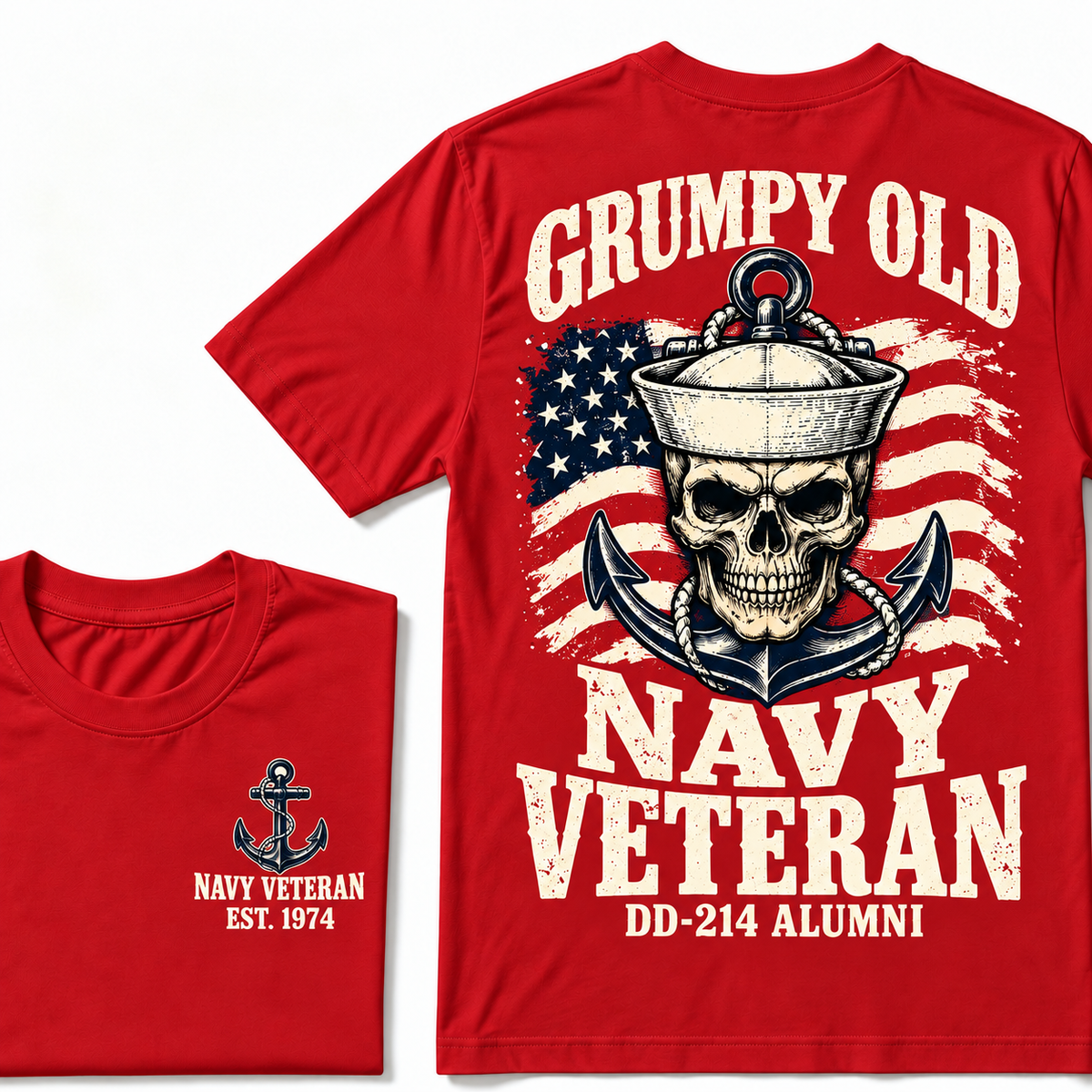 Grumpy Old Navy Veteran Dd-214 Alumni Custom Year T-shirt