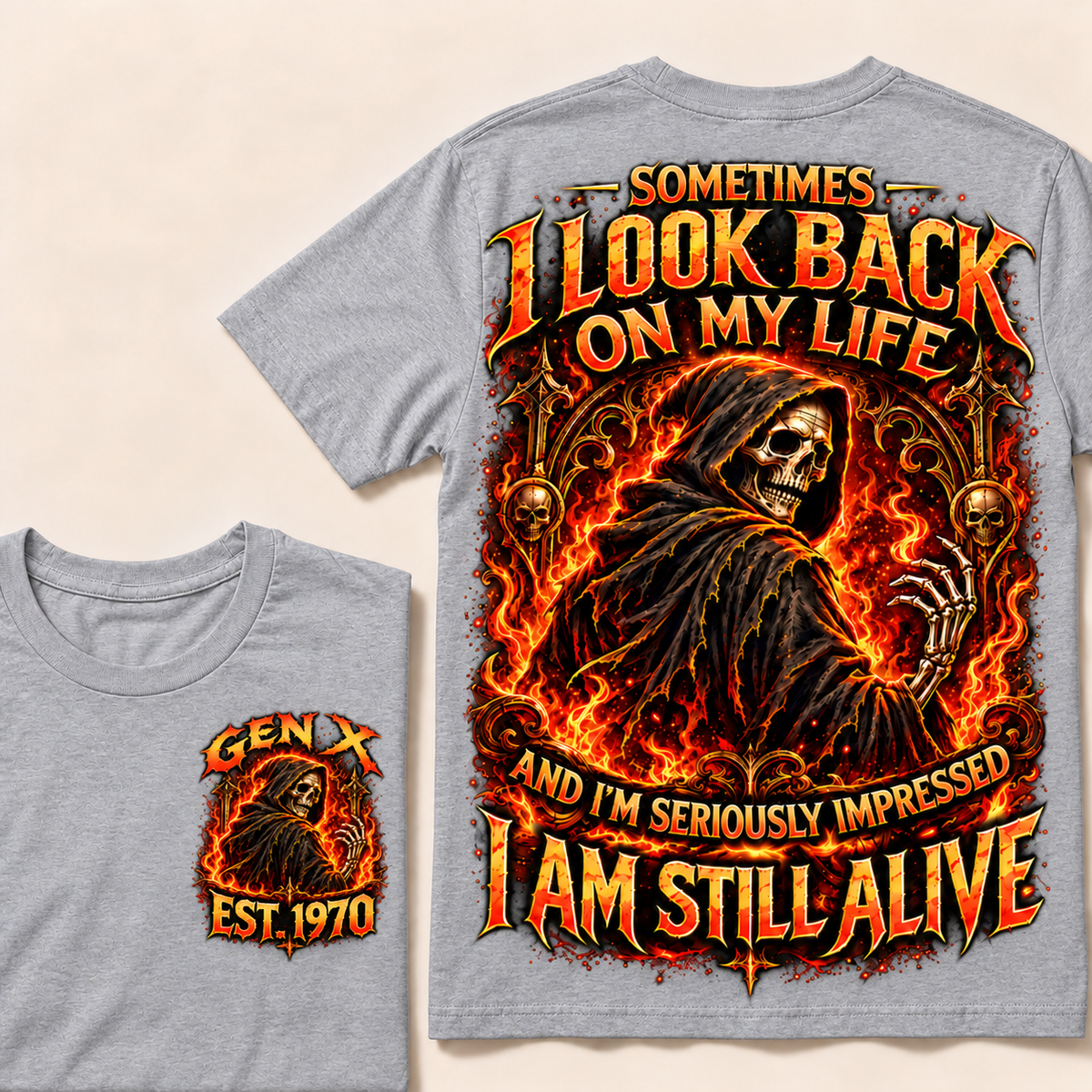 Sometimes I Look Back On My Life Custom Year T-shirt