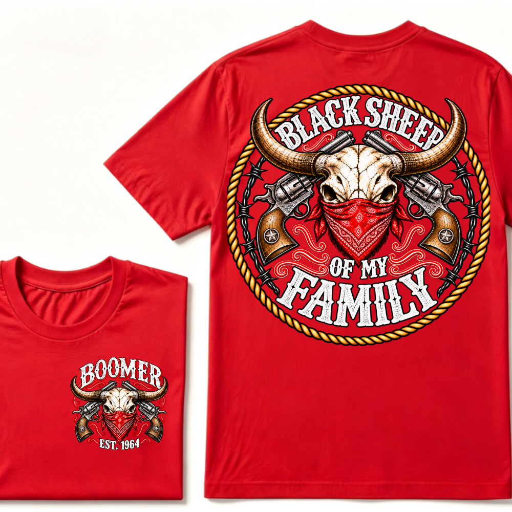 Black Sheep Of My Family Boomer Est. Year Tee