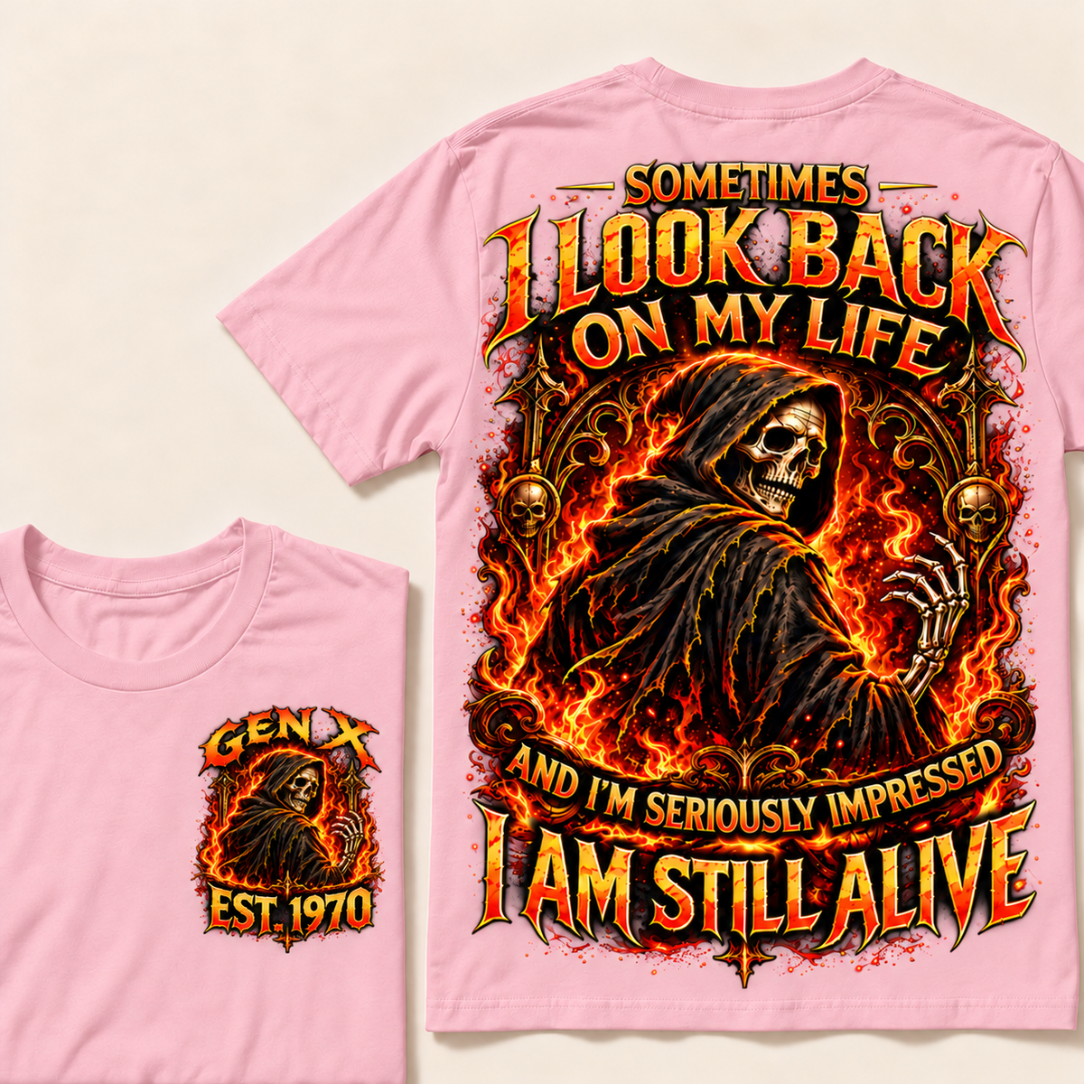 Sometimes I Look Back On My Life Custom Year T-shirt