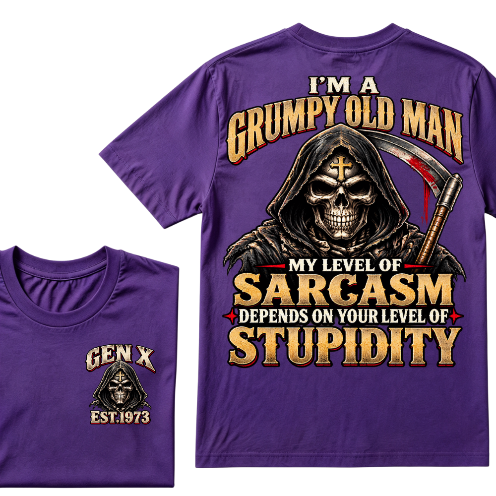 I'm A Grumpy Old Man My Level Of Sarcasm Depends On Your Level Of Stupidity Est.Year T-Shirt