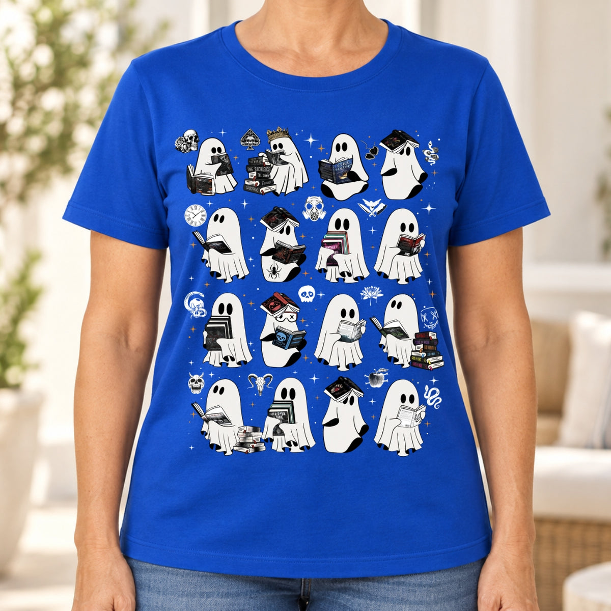 Ghosts Reading Dark Romance Series Books T-Shirt