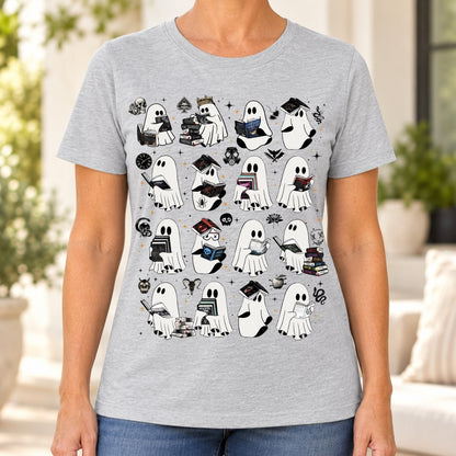 Ghosts Reading Dark Romance Series Books T-Shirt