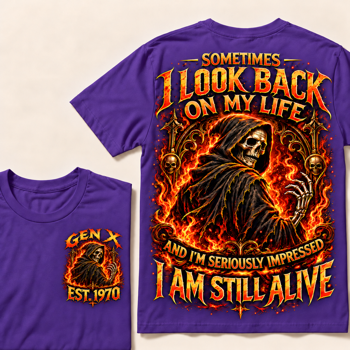 Sometimes I Look Back On My Life Custom Year T-shirt