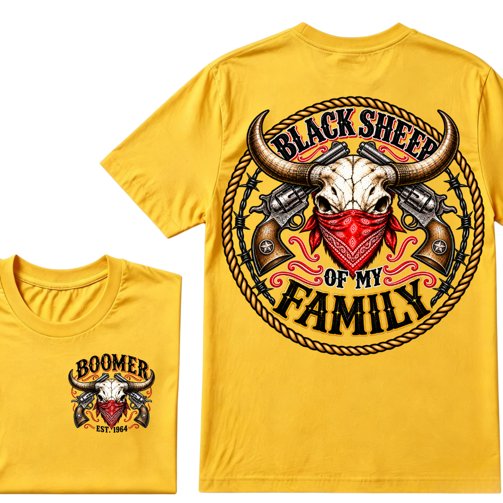 Black Sheep Of My Family Boomer Est. Year Tee