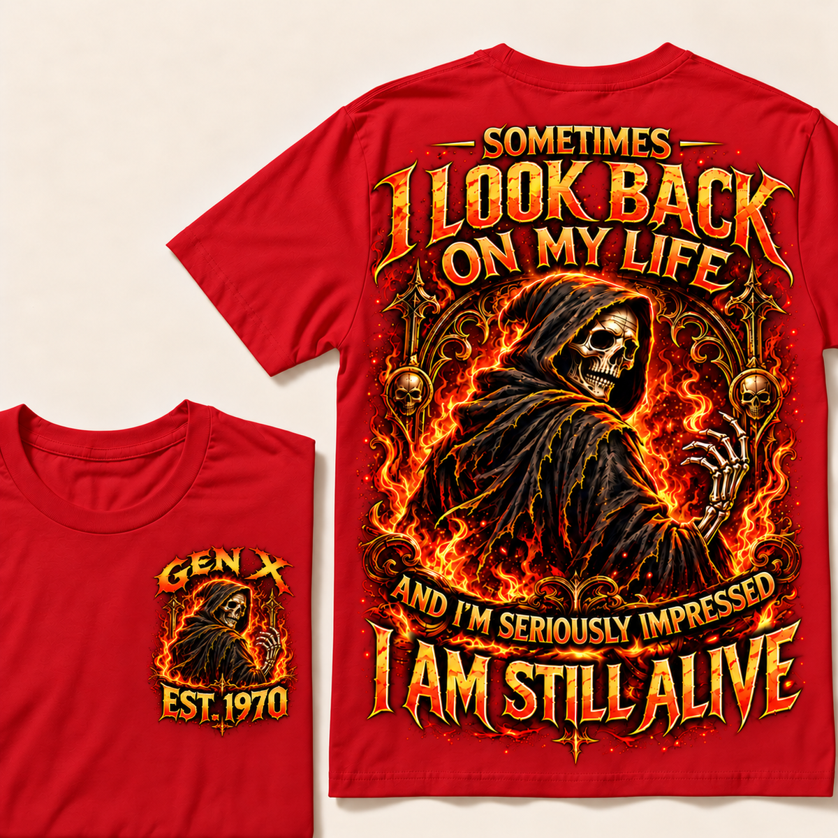 Sometimes I Look Back On My Life Custom Year T-shirt