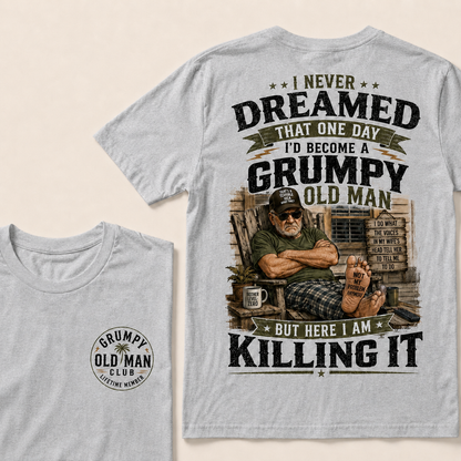 Grumpy Old Man Club T-Shirt – Funny Senior Humor Graphic Tee, Retirement Gift Shirt For Dad Husband Grandpa