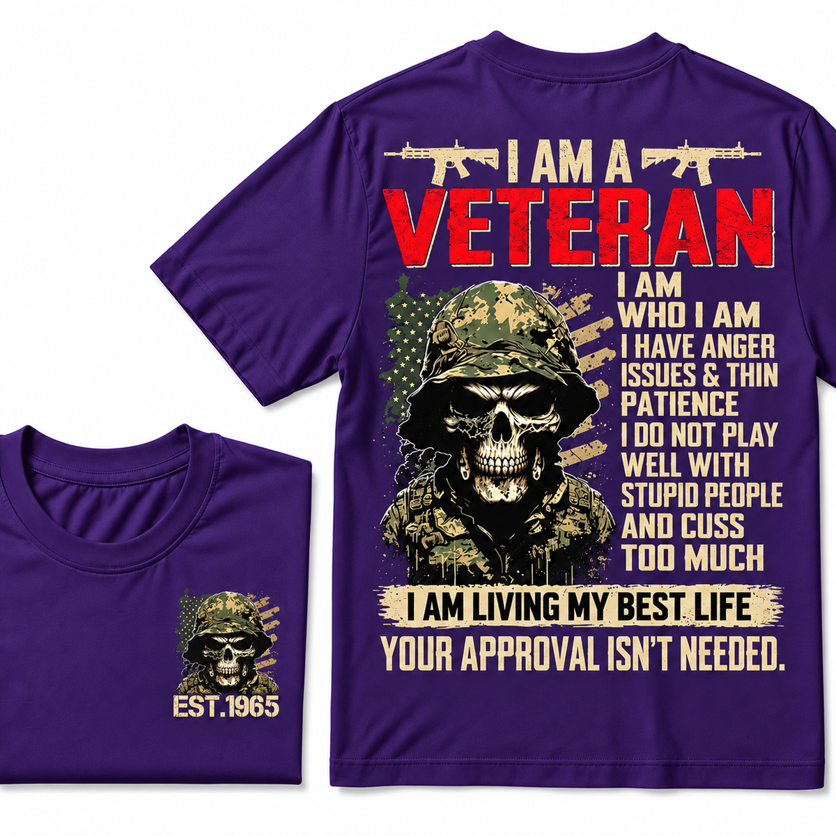 I Am A Veteran I Am Who I Am Custom Year T-shirts
