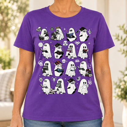 Ghosts Reading Dark Romance Series Books T-Shirt