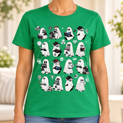 Ghosts Reading Dark Romance Series Books T-Shirt
