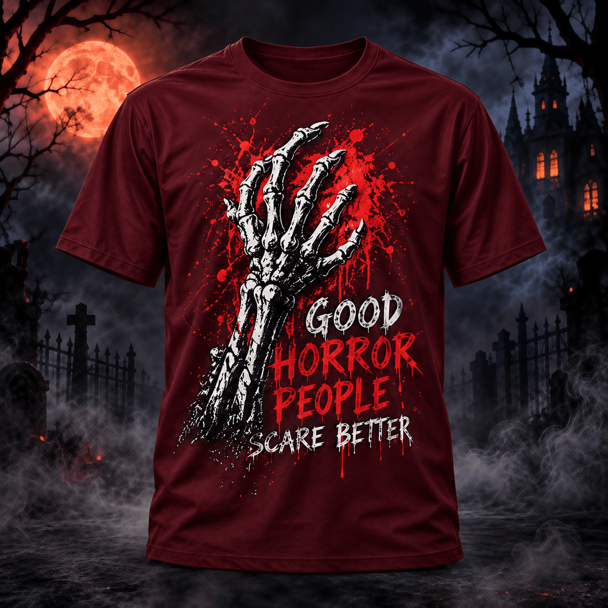 Halloween Good Horror People Scare Better – 3D Unisex T-Shirt
