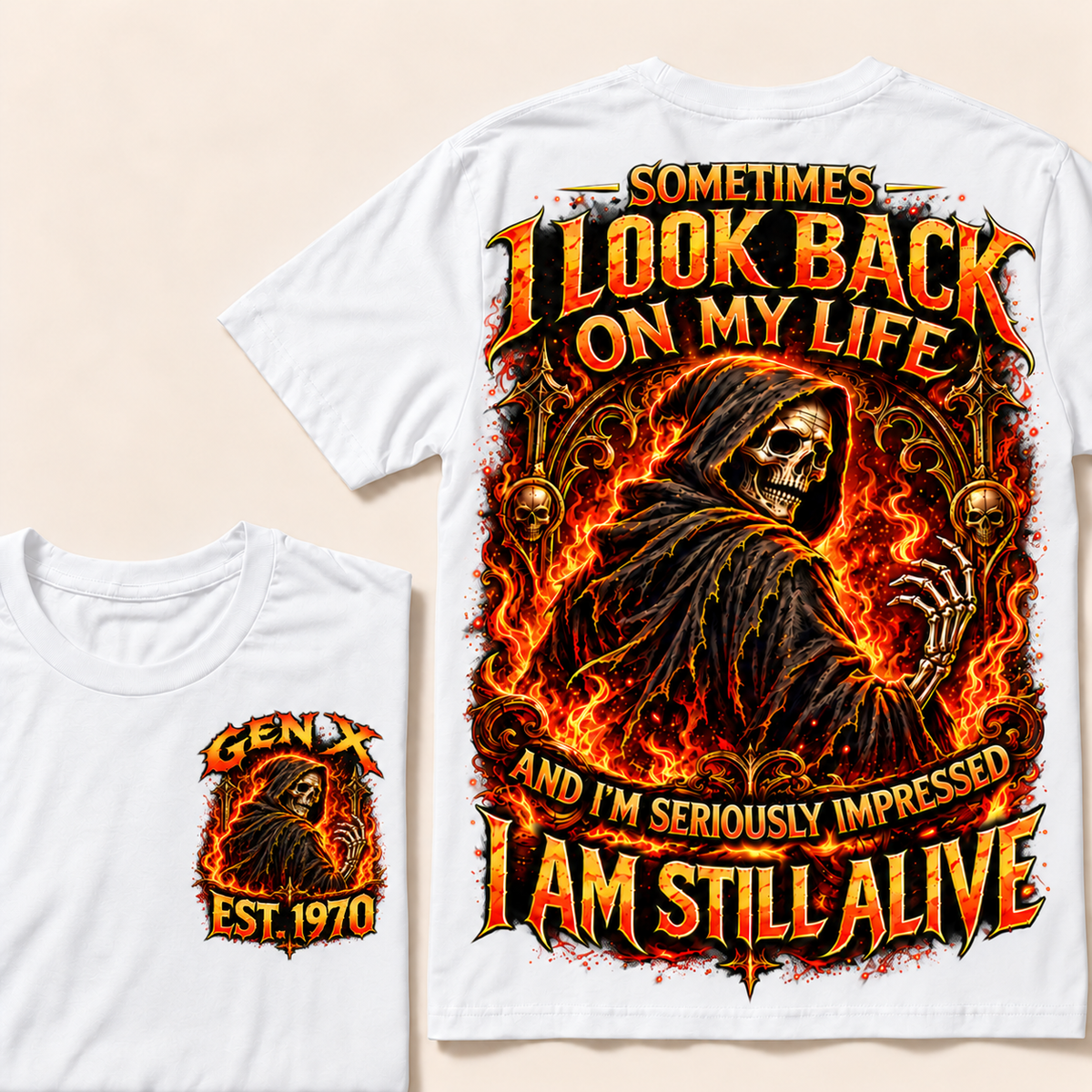 Sometimes I Look Back On My Life Custom Year T-shirt