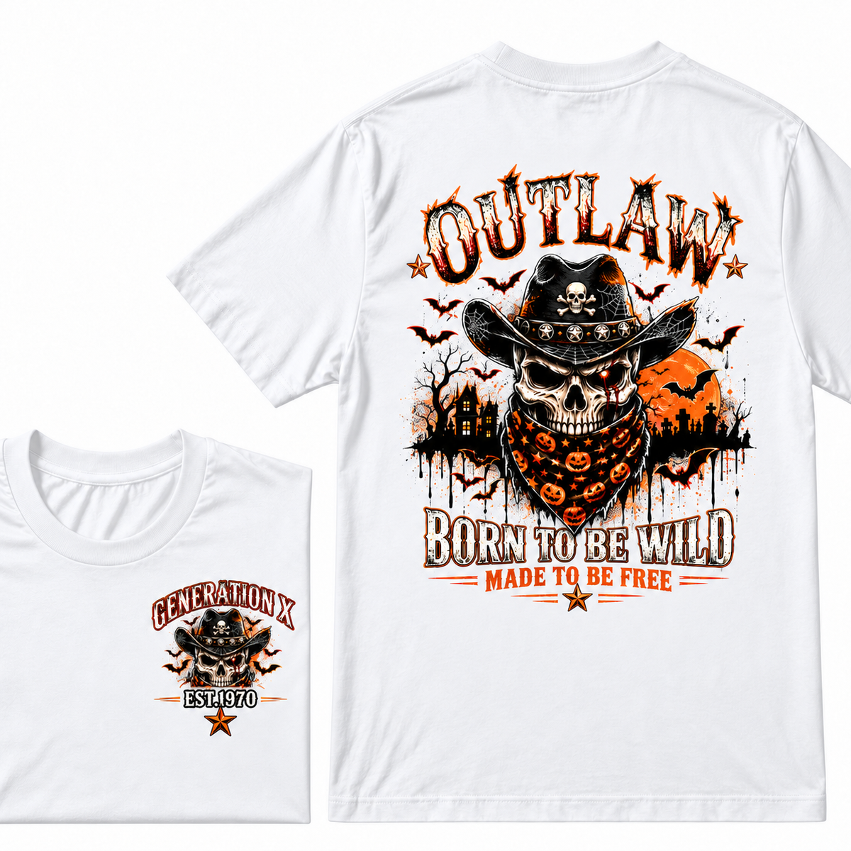 Outlan   Born To Be Wildmade To Be Free  Generation X EST.Year Tee