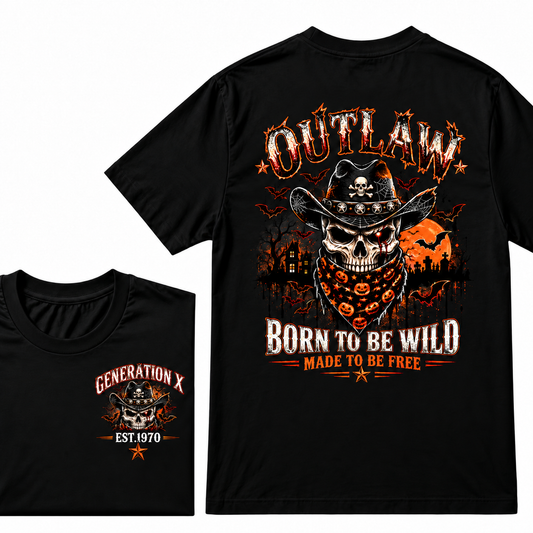 Outlan   Born To Be Wildmade To Be Free  Generation X EST.Year Tee