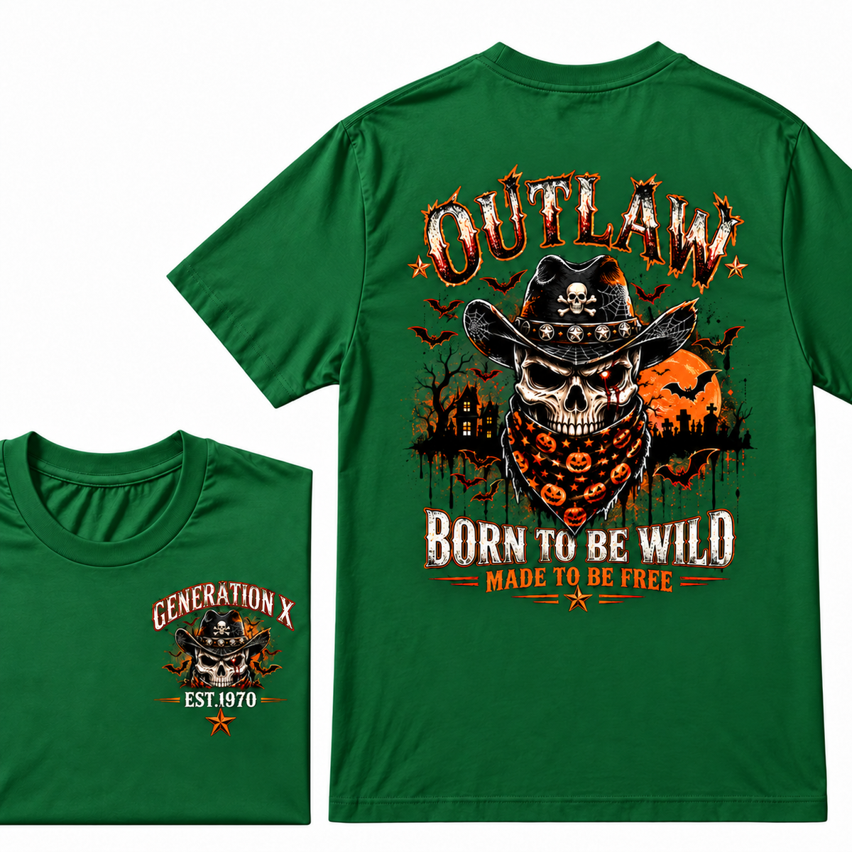 Outlan   Born To Be Wildmade To Be Free  Generation X EST.Year Tee