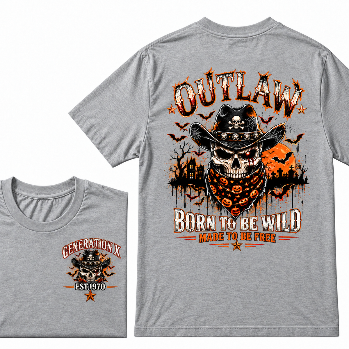 Outlan   Born To Be Wildmade To Be Free  Generation X EST.Year Tee